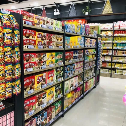 Sturdy Four-Column Supermarket Rack