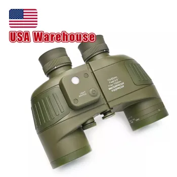 Binock USA Waterproof Night Vision Binoculars: 7x50 & 10x50 Models with ED Glass, German Rangefinder, Compass, and IPX7 Protection