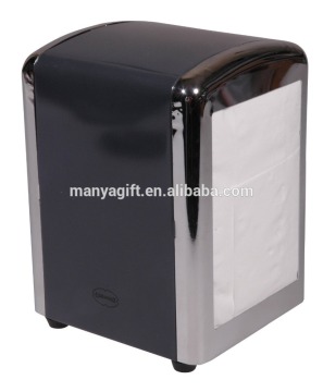 Dark Charcoal Grey 250 Tissue Tinplate Napkin Dispenser For Dinner Table