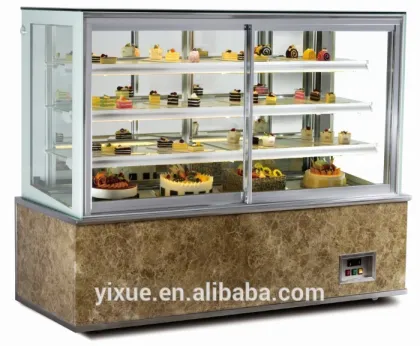china commercial cake display fridge showcase for cafe and bakery shop