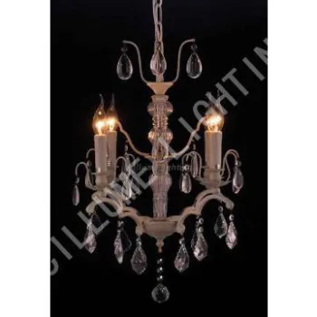 4 lights iron chandelier in hand-made white color NO. MD702