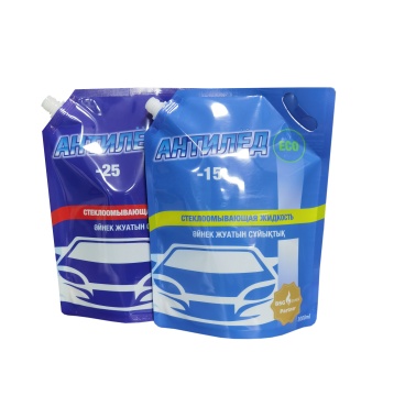 3L Stand Up Pouch with Pouring Spout and Handle for Engine Oil and Cleaning Fluids