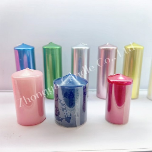 Hot selling aroma decorative colorful pillar candle