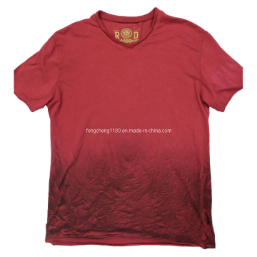 Men's Plain Cotton V-Neck T-Shirt with Different Colors (T-0790)