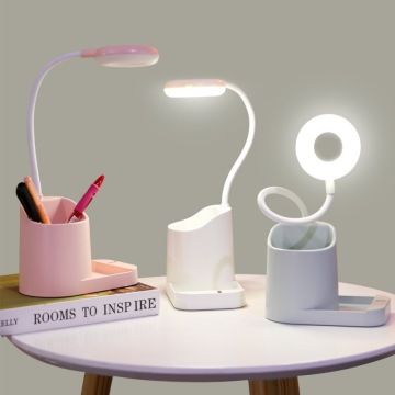 Cordless Rechargeable LED Table Lamp with Night Light and Pen Holder