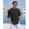 Camiseta de hombres de alta calidad Camisa casual Camisa negra