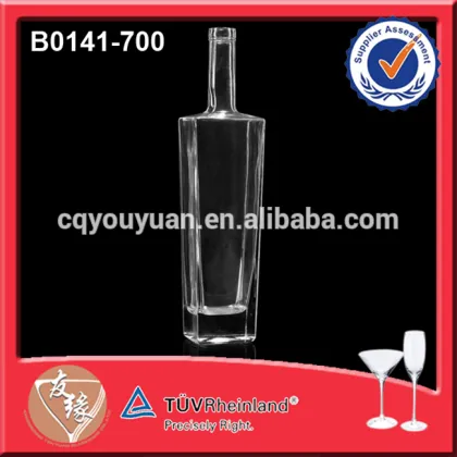 Fancy Rum Bottle White Rum Clear Glass Rum Bottles 700 ML