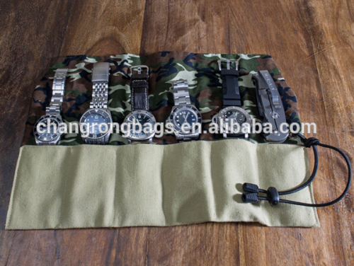 Canvas Watch Roll, Printing Watch Roll,Camouflage Watch Roll