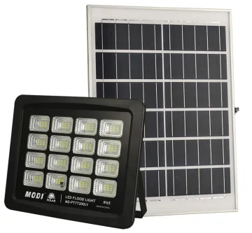 solar flood light with battery backup