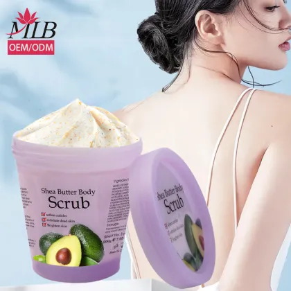 Customized Peach Ice Cream Pink Organic Exfoliating Vegetarian Body Scrub