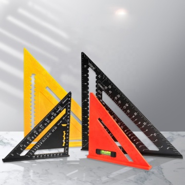 Multi-Funktion 7/12 Zoll Kunststoff/Aluminium-Legierungsgeschwindigkeitsquadratmessung Dreieck Lineal