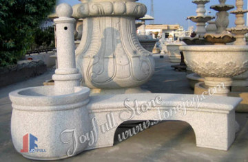Granite Bench With Fountain
