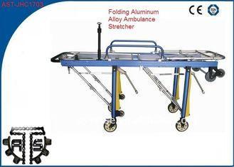 Ambulance Stretcher Stainless Steel Patient Trolley , Adjus