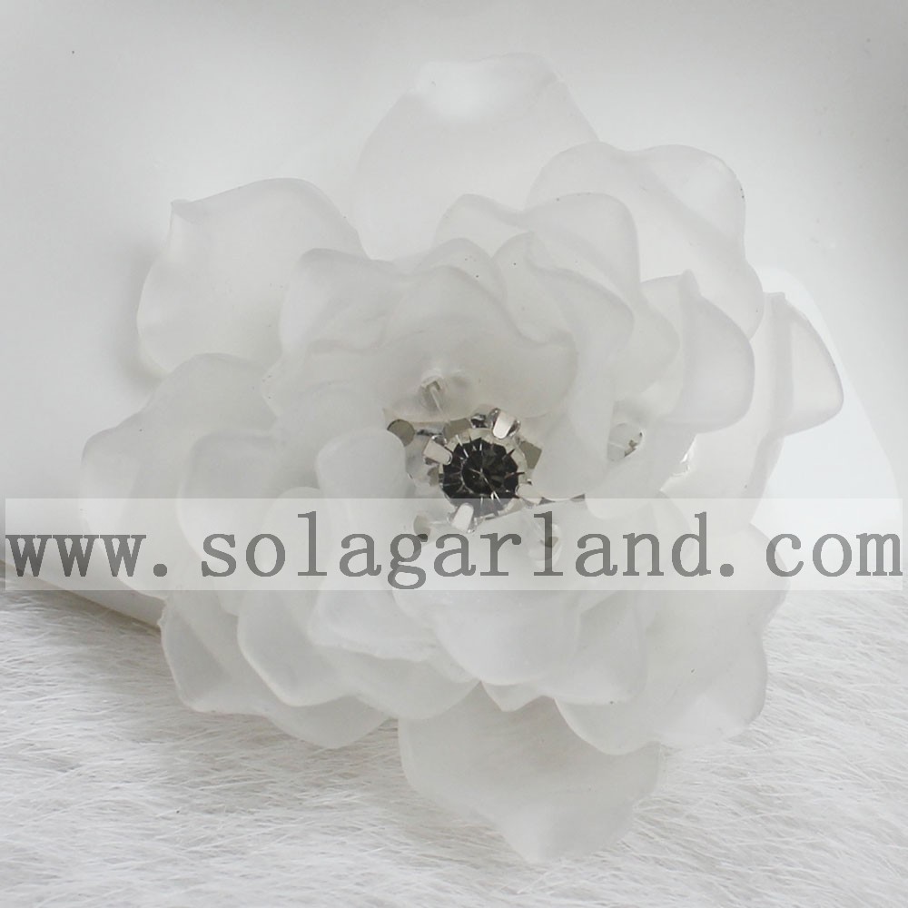 Acrylic Plastic Frost Bead Flowers