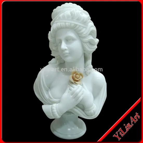 White Marble Stone Lady Bust Statue For Sale