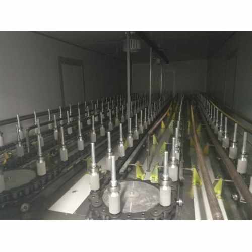 glass bottles with metal screw cap painting machine