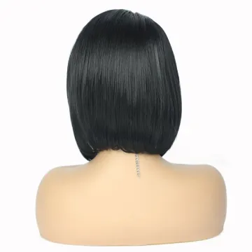 shot synthetic wigs,Jet black grey synthetic hairs wig hight grade,synthetic wigs for black women bobs