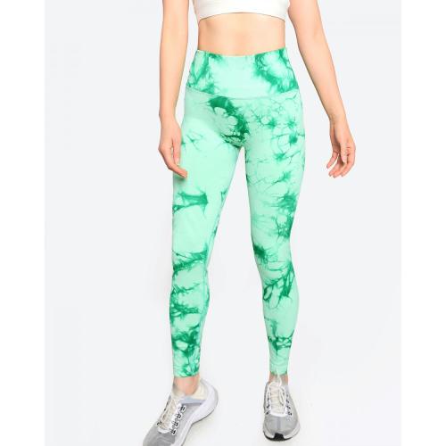 Tie-färgade sömlösa yogaleggings