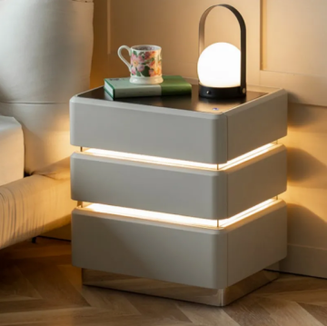 Smart Smart Nightenvía de madera suspendida con carga inalámbrica para dormitorio