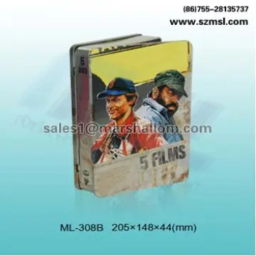 DVD/CD tin box, tin cans, metal packing, CD case