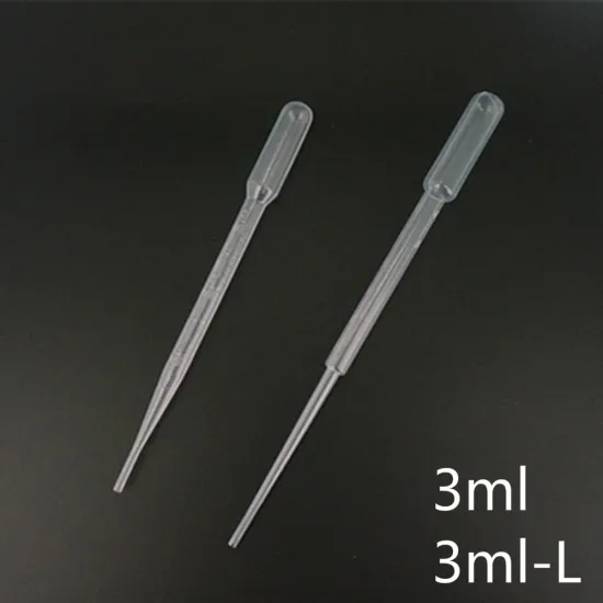 3ml/3ml-L Plastic Clear 100pcs 200pcs 500pcs 1000pcs Lab Graduated Dropper Transparent Transfering Pasteur Pipettes
