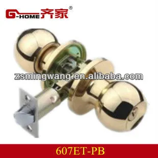 tubular ball lock 607BK-PB bathroom lock