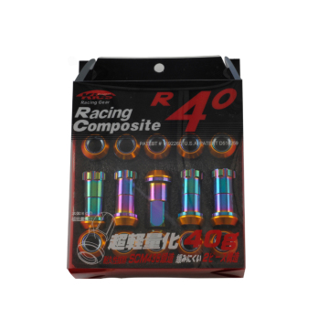 RACING 20PCS Automotive R40 Tire Nut Hub Nut Anti-Theft Lug Nuts Lock Set