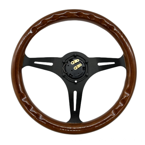 Classic Solid Wood Vintage Car Steering Wheel 350 MM/380 MM with Horn Button