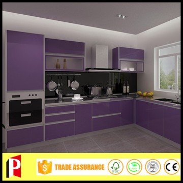 2015 glass materials kitchen cabinet tempered