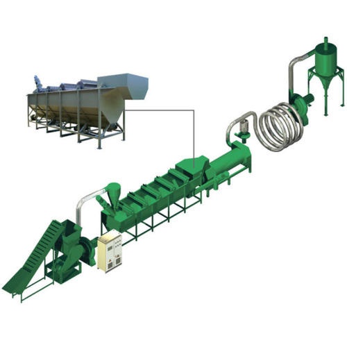 Ligne de retraitement de bouteilles PET de 500 kg