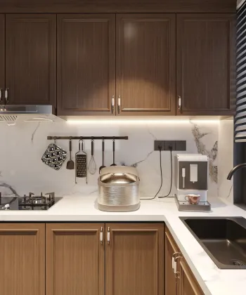 Custom Solid Wood Modular Kitchen Cabinets