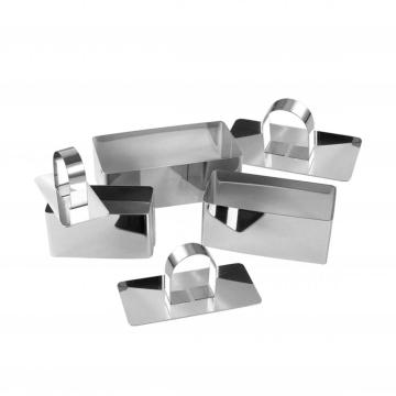 molde de postre de acero inoxidable 4 unids