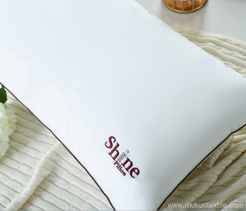 Embroidery White bed sleep pillow hotel