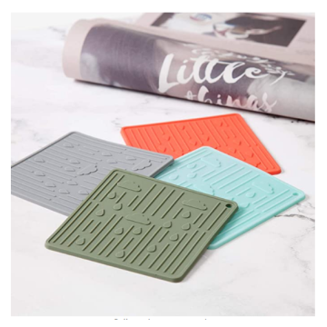 Coasters de silicone carrés personnalisés pour boissons