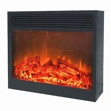 Black Insert Electric Fireplace with Mantel, SAA-certified