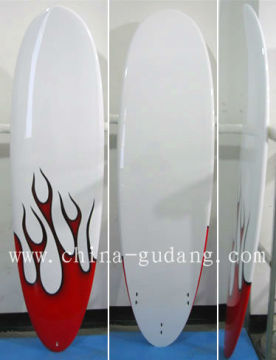 fire design fiberglass egg surfboard