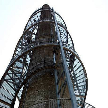 Steel Grid Spiral Stairs