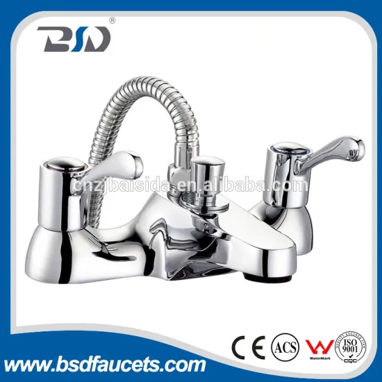 Deck Mounted Bath Filler Tap Shower Mixer Bathroom Low Pressure Modern Bath Shower Mixer Faucet With Handset and Shower Hose                        
                                                Quality Choice