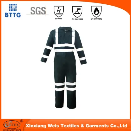 flame resistant anti-static safety clothing for fire field