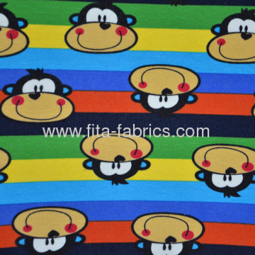 Poliestere/cotone filato peluche velluto/stampato maglia tessuto