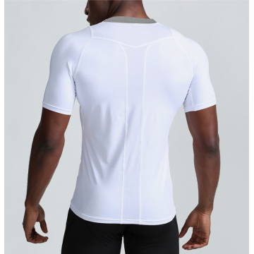 Camiseta deportiva masculina atlética lisa