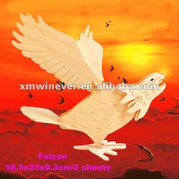 3D DIY Wood animal Puzzle,falcon