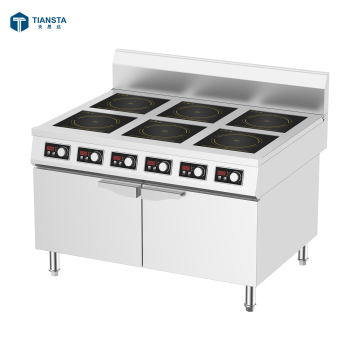 380V 6 Burner Heavy Duty Multifunction Induction Cooker with 3.5kW High Range