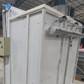 Bilateral powder blowing and dusting cabinet