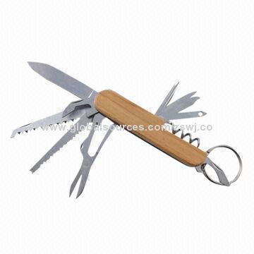 Wooden Handle Pocket Knife Multitool
