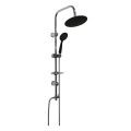 Matte black adjustable water pressure bathroom shower set