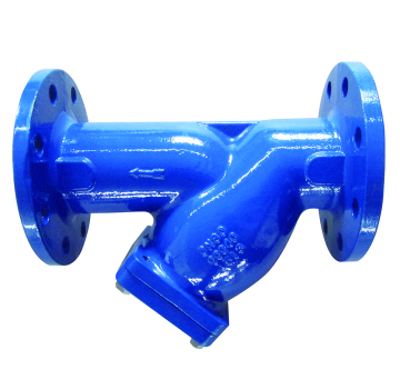 DIN Y-Type Cast Iron Strainer Valve with Flanged End and Stainless Steel Filter