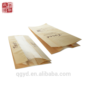 2014New listing brown kraft paper bag for toast grease proofing