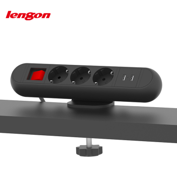 Soket Meja Berkeluar Pengapit Power Power Strip dengan USB untuk Jadual Pejabat