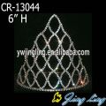 6 Inch rhinestone hair accessories pageant tiaras